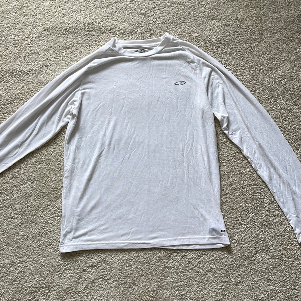 White Long Sleeve Champion Tee (WORN ONCE)